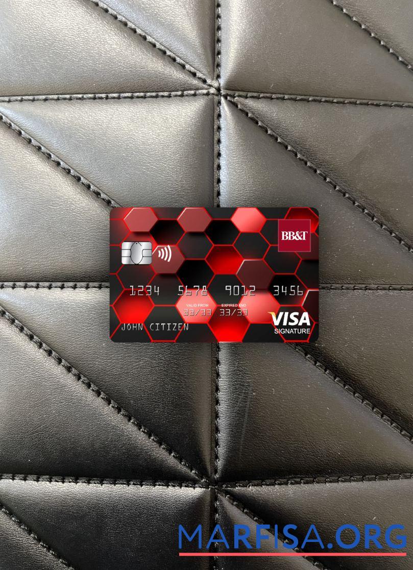 Blank USA North Carolina BB&T Corp. bank visa signature card photolook front sample